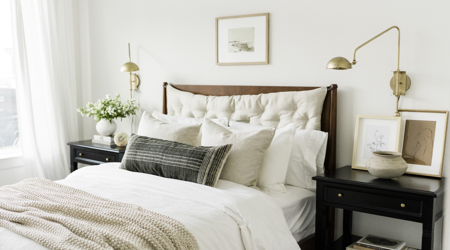 bright bedroom with natural lighting